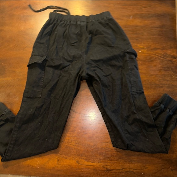 Black Cargo Joggers - Picture 2 of 2